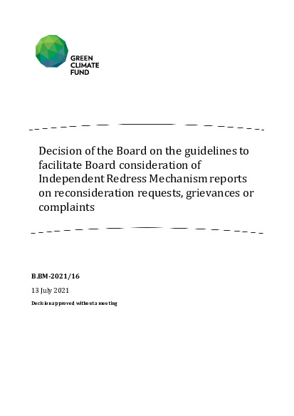 Portada del documento Directrices para facilitar el examen de los informes de la Junta MIR sobre solicitudes de reconsideración, quejas o reclamaciones