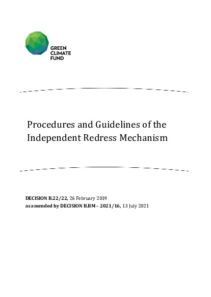 Document cover for 2019 Procedures and Guidelines of the IRM