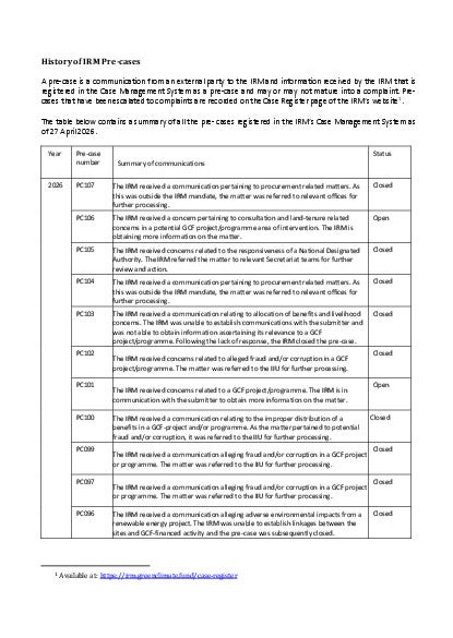 Couverture du document pour l'histoire des pré-cases le MRI