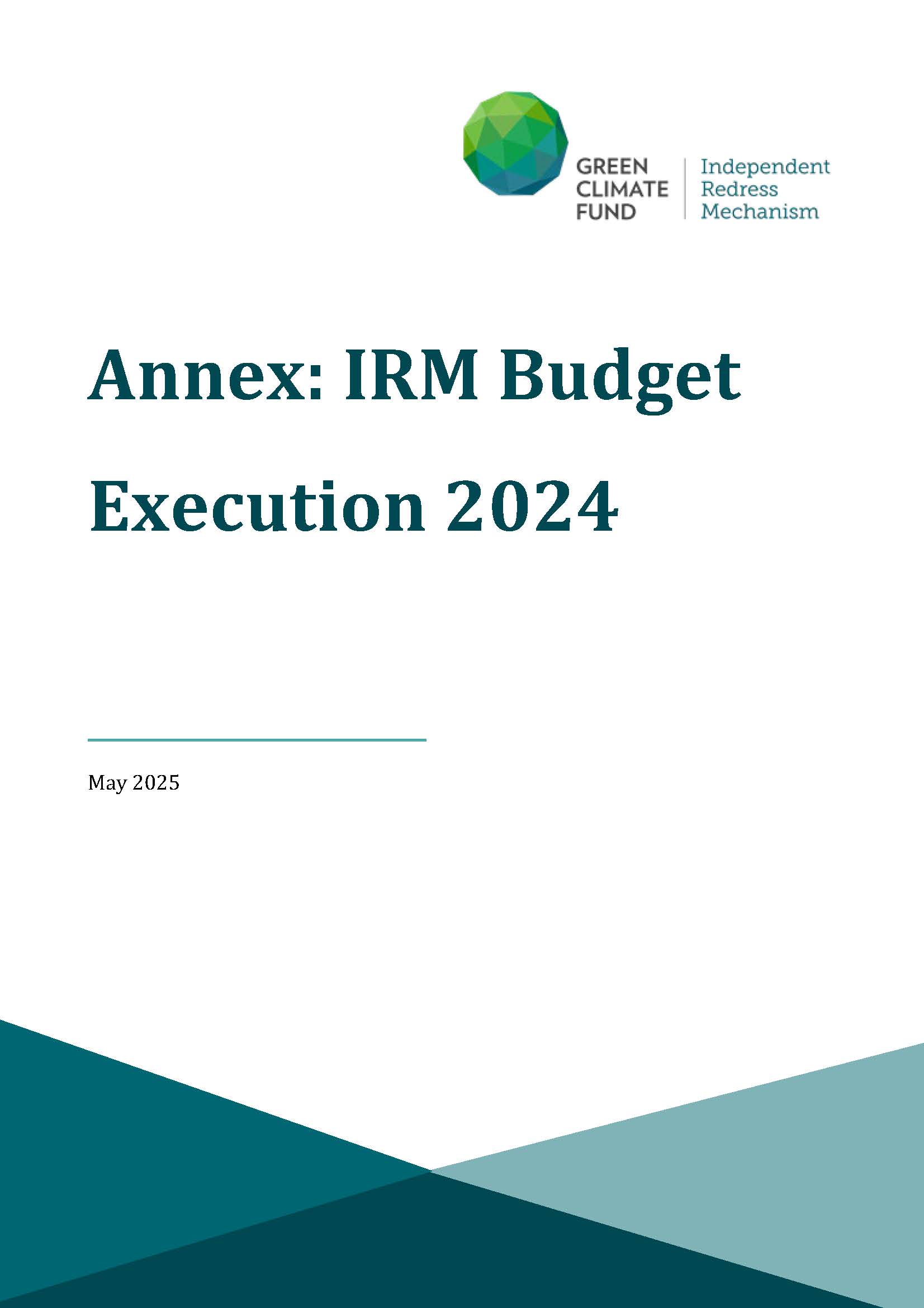 Document cover for  2024 Budget Execution