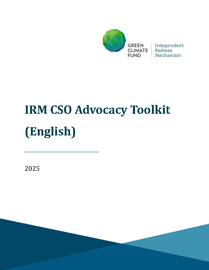 Document cover for IRM CSO Advocacy Toolkit